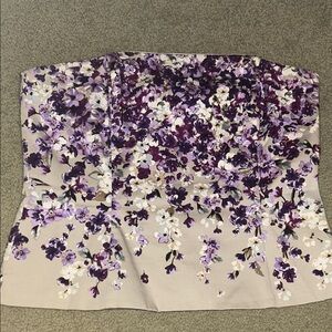 White House Black Market Purple Floral Top